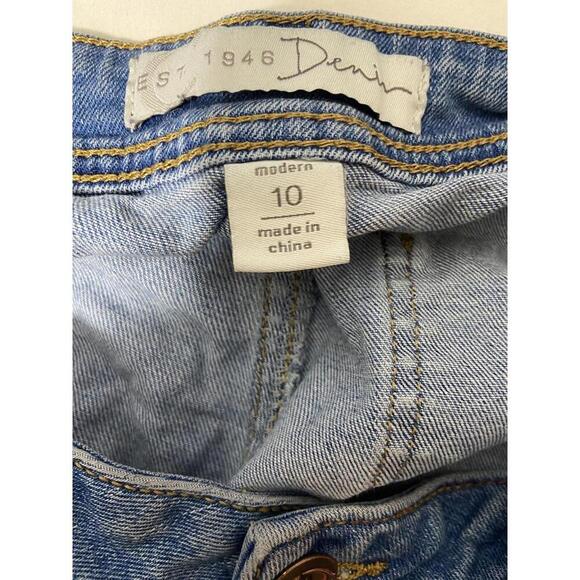 Est. 1946 Denim Jean Shorts Womens Size 10 Modern Destroyed Skinny Lightweight - Picture 3 of 4